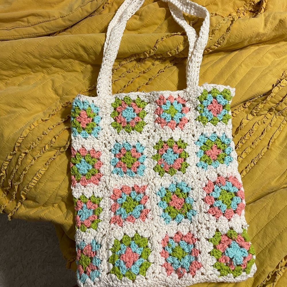 Handmade crochet tote bag